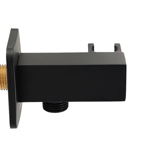 كوع مخرج شطاف مربع اسود مع حامل متحرك