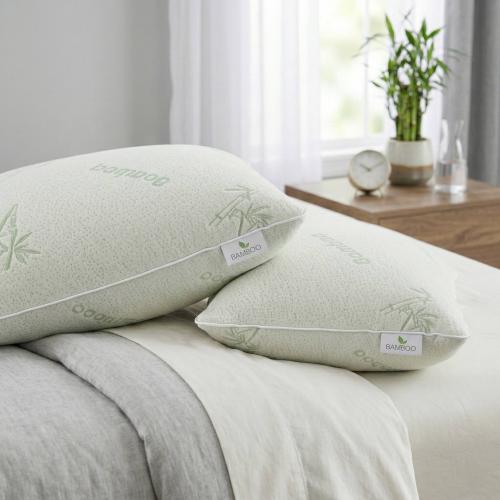 مخدة بامبو ناعمة بحشوة مايكروفيبر 76*50 سم