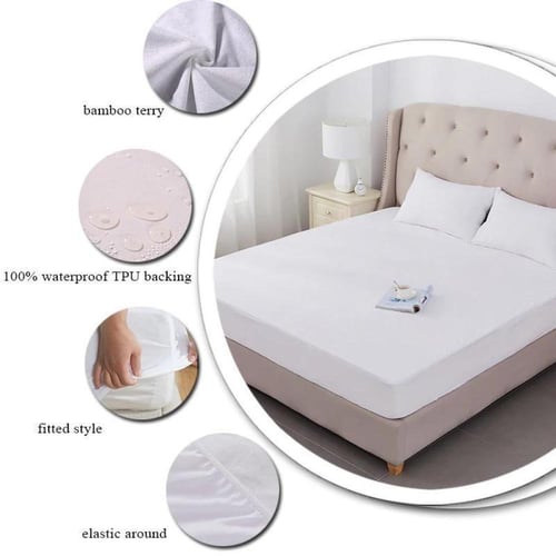 واقي مرتبة ضد الماء 140x200 سهلة التركيب - خفيفة ا...