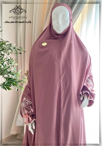 طقم صلاة بلباس موديل عادي مطرز