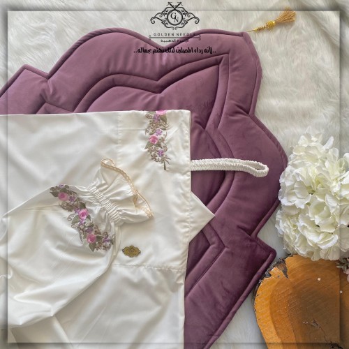 طقم صلاة بلباس موديل عادي مطرز