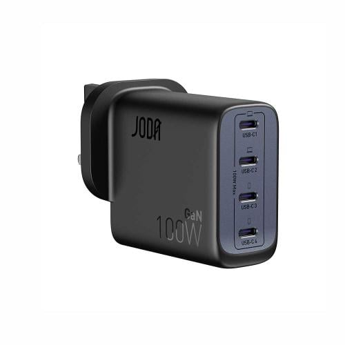 شاحن جداري JODA Mobi بقوة 100 واط باربعة منافذ تاي...