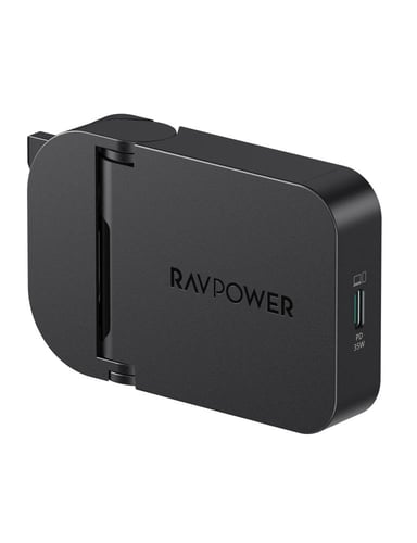 شاحن جداري راف باور نحيف بقوة 35 واط منفذ تايب سي...