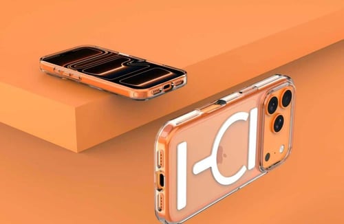 كفر حماية ايفون 17 برو ماكس فاليو جريب - شفاف