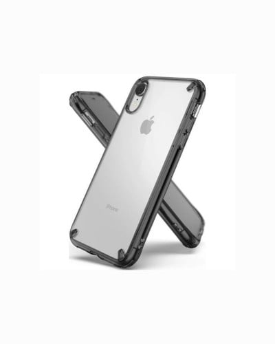 رينكي فيوجن كفر للايفون اكس ار - شفاف بأطراف سوداء