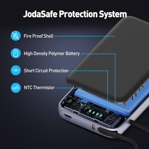 بطارية JODA بسعة 10000 ملي امبير بقوة 20 واط بي دي...