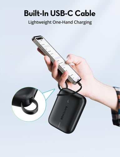 بطارية راف باور نحيفة بقوة 20 واط بسعة 10000 ملي ا...