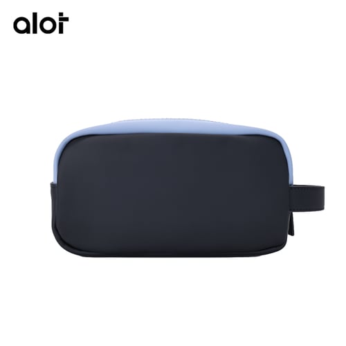 شنطة يد Alot جلد مقاس 11.5*11*21 سم - ازرق ورمادي