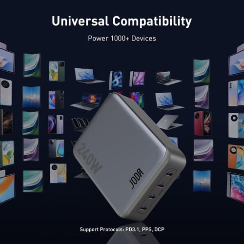 منصة شحن JODA PEAK بقوة 240 واط اربع منافذ تايب سي