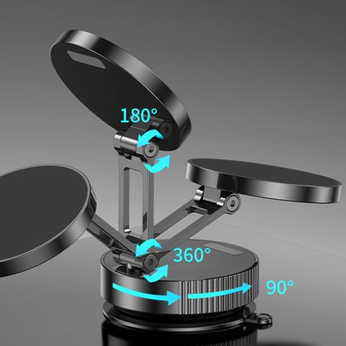 ستاند جوال دريب شفط مغناطيسي قابل للطي - اسود