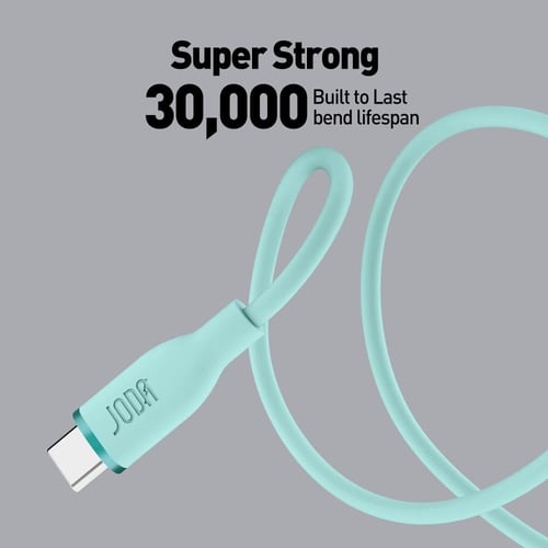 سلك JODA سيليكون 60 واط تايب سي الى تايب سي 1 متر...