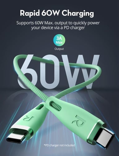 سلك راف باور تايب سي الى تايب سي نايلون بقوة 60 وا...