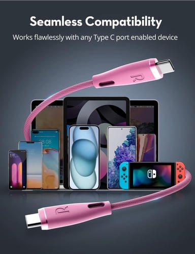 سلك راف باور تايب سي الى تايب سي نايلون بقوة 60 وا...