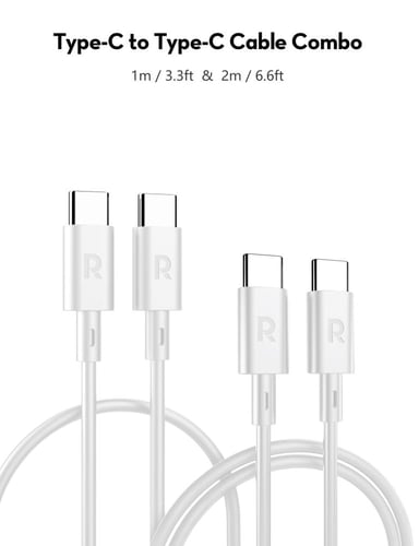 سلكين راف باور تايب سي الى تايب سي 1 متر + 2 متر -...