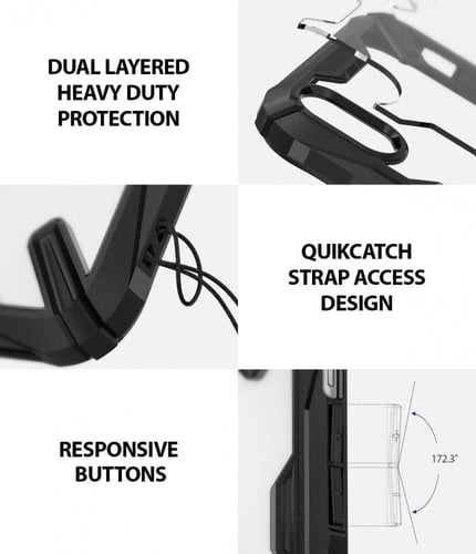 رينكي فيوجن اكس كفر للايفون اكس ار - اسود