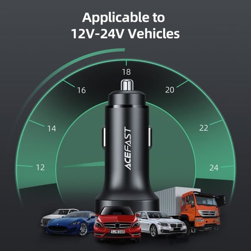 شاحن سيارة ا AceFast B2 بقوة 72 واط منفذين تايب سي...