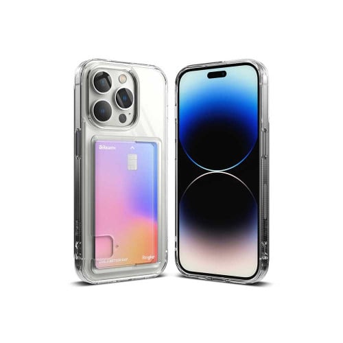 كفر رينكي فيوجن ايفون 14 برو ماكس شفاف مع حافظة بط...