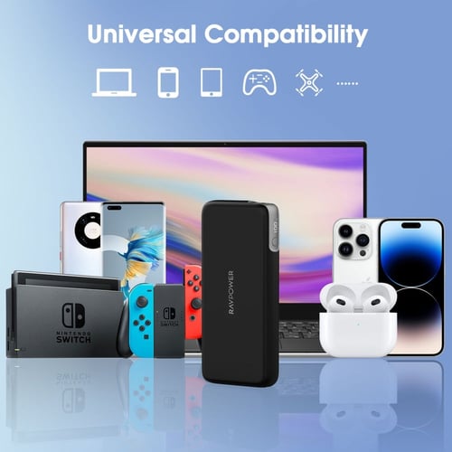 بطارية متنقلة راف باور بقوة 70 واط بسعة 20000 ملي...