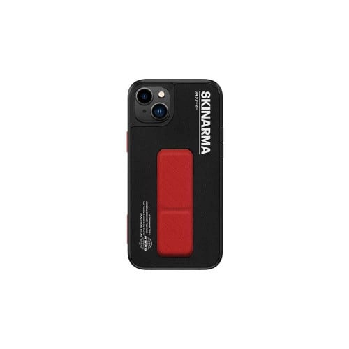 سكين ارما كفر ايفون 14 بلس اسود مع مسكة احمر