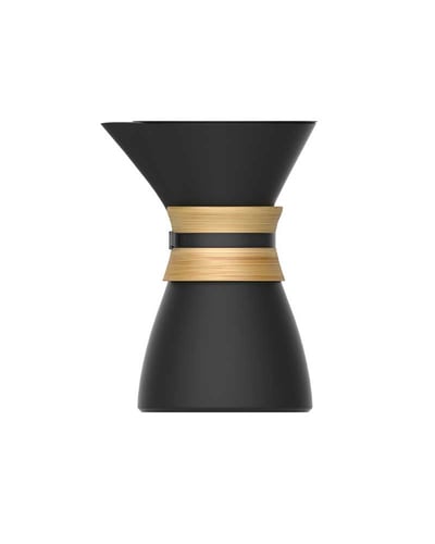 اداة صانعة القهوة سراميك اسود مع فلتر ستانستيل