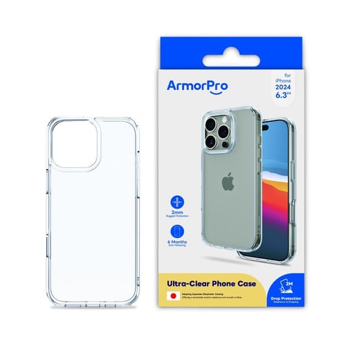 كفر حماية ArmorPro ايفون 16 برو - شفاف