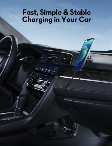 كومبو راف باور شاحن سيارة ، كيبل USB-A الى لايتننق...