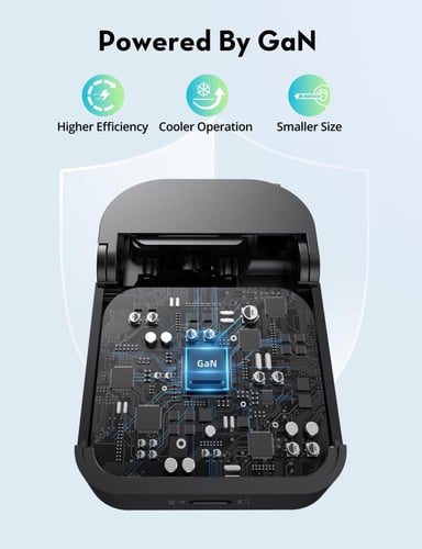 شاحن جداري راف باور نحيف بقوة 35 واط منفذ تايب سي...