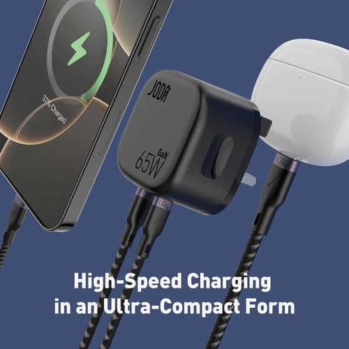 شاحن جداري JODA فولت بود بقوة 65 واط بمنفذين تايب...