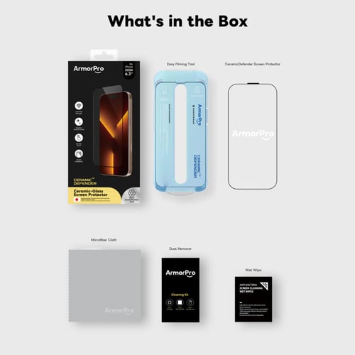 حماية شاشة زجاجية ArmorPro ديفندر ايفون 16 برو - ش...