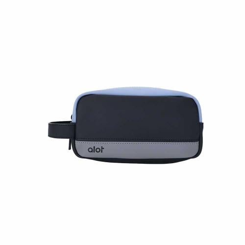 شنطة يد Alot جلد مقاس 11.5*11*21 سم - ازرق ورمادي