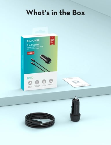 شاحن سيارة راف باور بايونير بقوة 49 واط بمنفذ تايب...