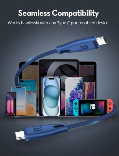 سلك راف باور تايب سي الى تايب سي نايلون بقوة 60 وا...