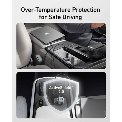 شاحن سيارة انكر 335 بقوة 67 واط - اسود