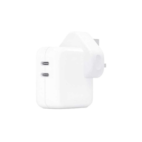 شاحن جداري أبل 35 واط بمنفذين تايب سي - ابيض