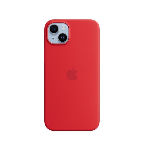 ابل كفر ماق سيف سليكون ايفون 14 بلس احمر