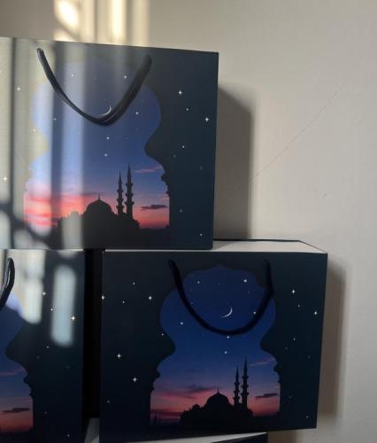 3بوكسات توزيعات رمضانيه سجاده وملحقاتها