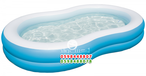 مسبح بيضاوي 2.62×1.57× 0.46 متر يكفي 5 اطفال سعة 5...