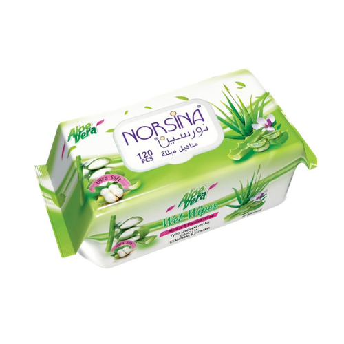 نورسينا مناديل مبللة بالصبار 120 منديل