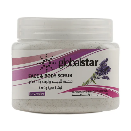 جلوبال ستار صنفرة الوجه والجسم لافندر - 500 ML