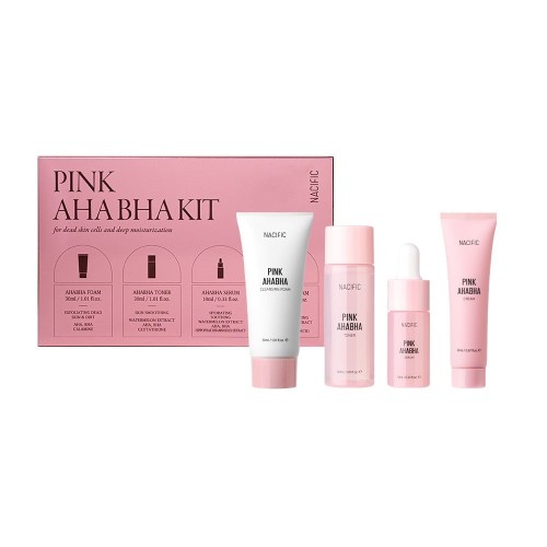 مجموعة التقشير الوردية للعناية بمشاكل البشرة من نا...