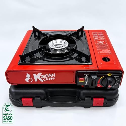 موقد غاز رحلات كوريان كامب أحمر عين واحدة مع حقيبة...