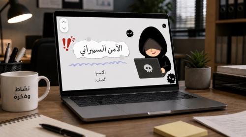 عرض بوربوينت ("الأمن السيبراني") مهارات رقمية قابل...