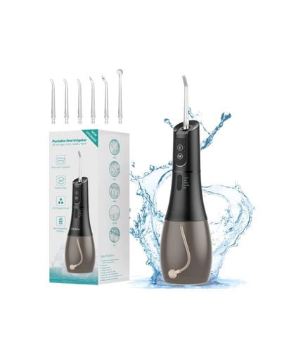 عرض الخيط المائي + فرشاة الاسنان الكهربائية