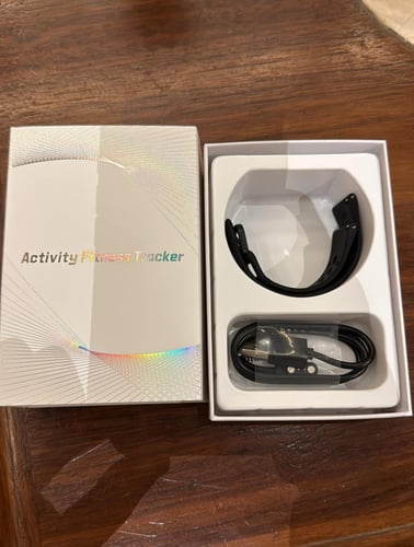 سوار Activity Fitness Tracker الذكي + سوار جلد مجا...