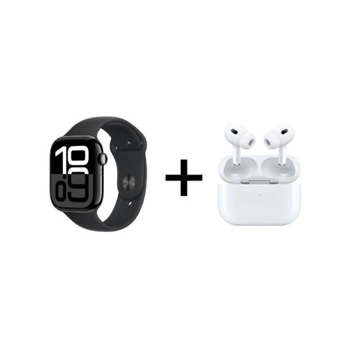 ساعة ذكية بشاشة لمس الترا 10 + سماعة ايربودز برو م...