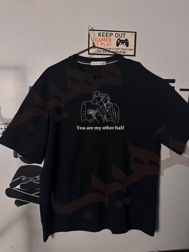 تيشيرت اوفر سايز ( اسود )