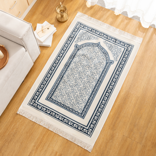 سجادة صلاة مخمل ناعم سماوي \من برومسدهوم