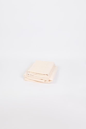 طقم مفرش عرائس قطن 8 قطع بيج