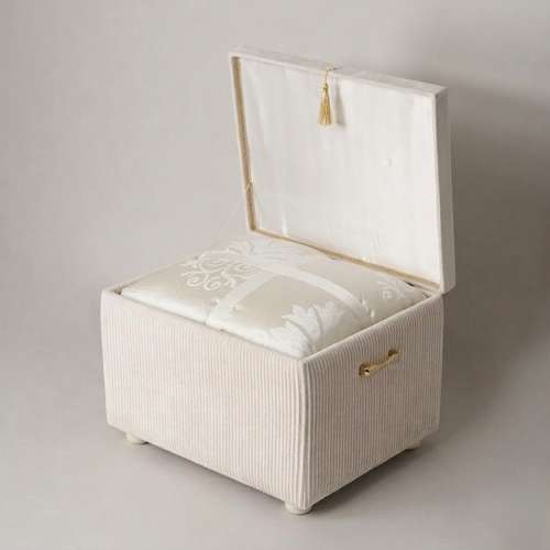 طقم مفرش عرائس بيج فاتح 9 قطع