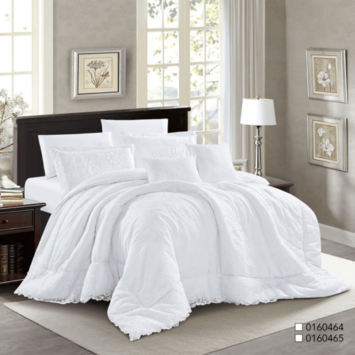 صندوق وطقم لحاف عرائس برومسد هوم /وايت